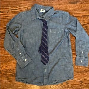 Boys old navy shirt and tie